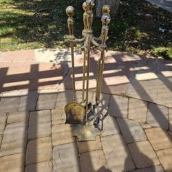 Antique Brass Fireplace Accessories