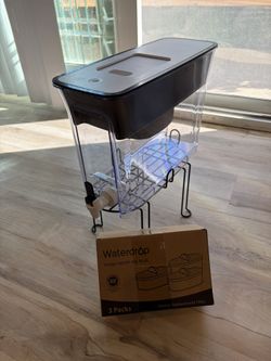 Waterdrop Water Filter Dispenser, Stand, & 3 New Replacement Filter