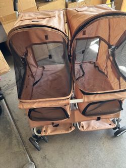 STROLLER, Pet, Double, LPOTIUS, beige