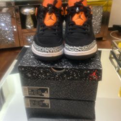 Black And Orange Retro 4 Jordans Excellent Condition &160