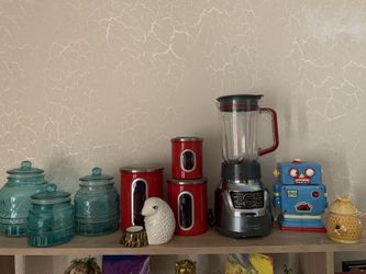 Canisters, Bodum Coffee Press, Blender, Hedgehog Tea Candle, Honey Canister 