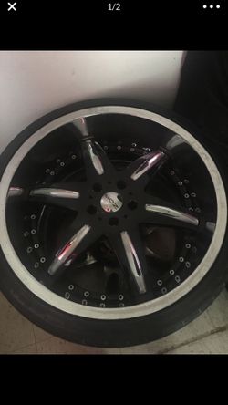 22s rims with tires all 4