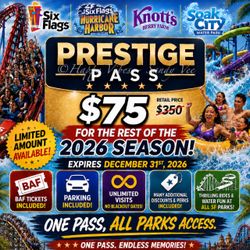 Six Flags -  Prestige 2026 Season Pass