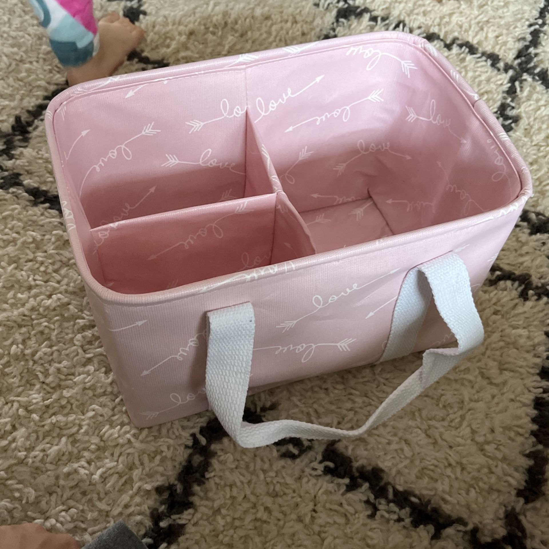 Brand New Pink Diaper Caddy Baby Child Organizer 