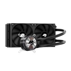 AIO CPU Cooler, 240mm, 2X PWM Fans, 3-Phase Motor, Low Noise, Intel LGA 1851/1700, AMD AM5/AM4