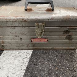 Craftsman Tool Box  Vintage With Wrenches Drill Bits Etc