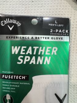 Brand New Callaway Weather Spann 2 Pack Golf Gloves sz Large