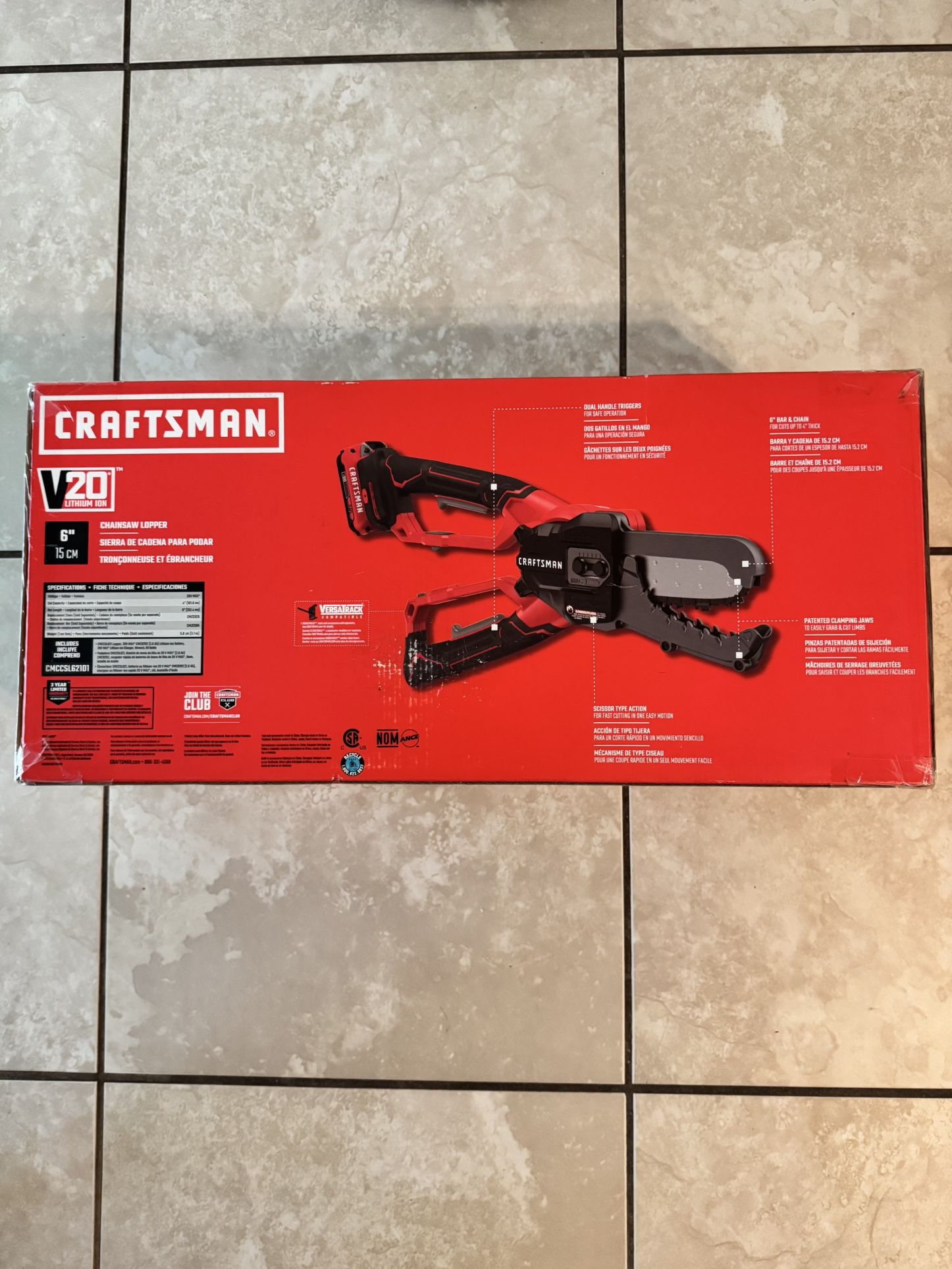 CRAFTSMAN V20 Cordless Lopper, 6 inch, Battery and Charger Included