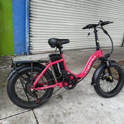 Cybervelo 1000W Folding Electric Bike,48V 20AH Removable Battery EBike,30+MPH,80 Miles Max Range Electric Bike for Adults, 20" Fat TireFoldable ebike,