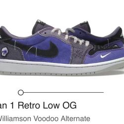 Jordan 1 Low Zion Voodoo Alternate Sz 9.5