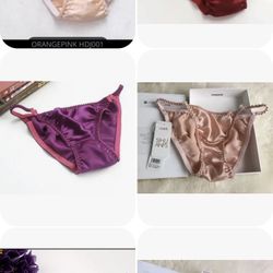 Luxury100 % mulberry silk panties briefs bikinis-Size L/XL- 6 Pack