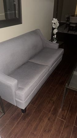 Gray 3-Seater Sofa & Matching Accent Chair