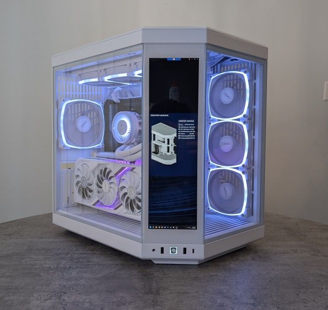 High End Gaming PC - Ryzen 9 7900, RX7900XT, 64GB Ram, Hyte Y70 Touch Screen case