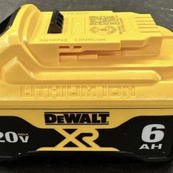 New Genuine DEWALT DCB206 20V 6Ah XR Lithium Ion Battery