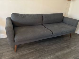 Modern Gray Sofa – 83” Wide – Good Condition