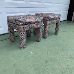 Postmodern Upholstered Parson Stools
