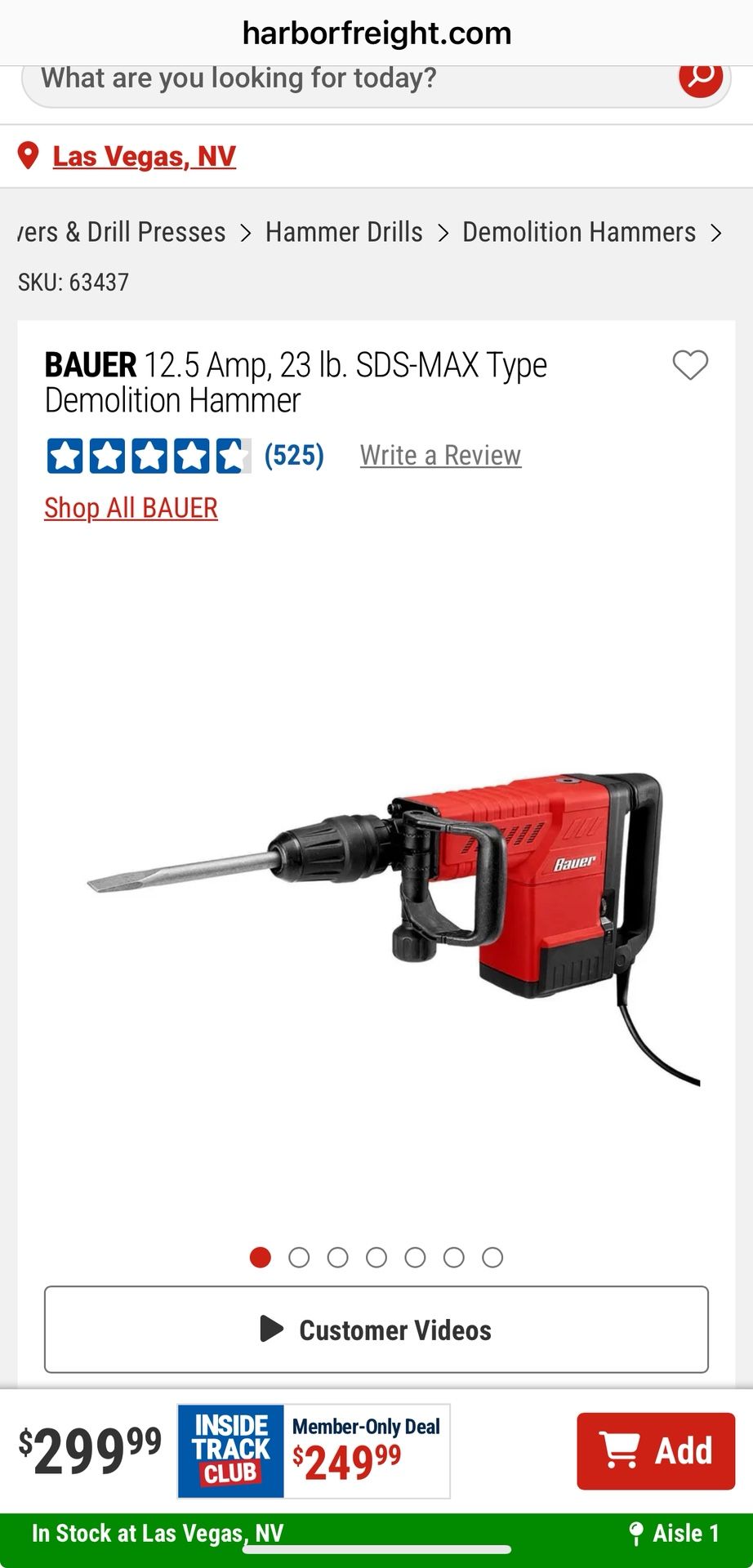 Bauer hammer Drill