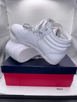 Reebok Freestyle Hi Women's Sneakers 8 – White Silver 2431 w/ Box