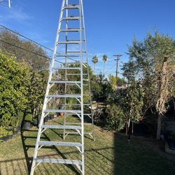 14-foot Werner Aluminum Ladder in very good condition, A-frame, 300 lbs capacity, $325