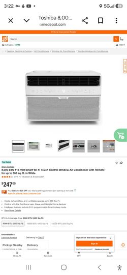 Toshiba 8000 btu air conditioning.