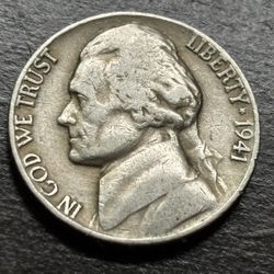 5 cents 1941,collectible coin USA. Collectible 