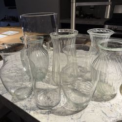Clear Glass Vase Collection 