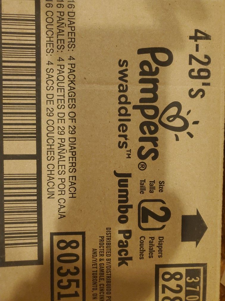 Size 2 Swaddlers Pampers