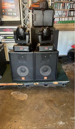 JBL SR-X series loud speakers and american DJ LED light