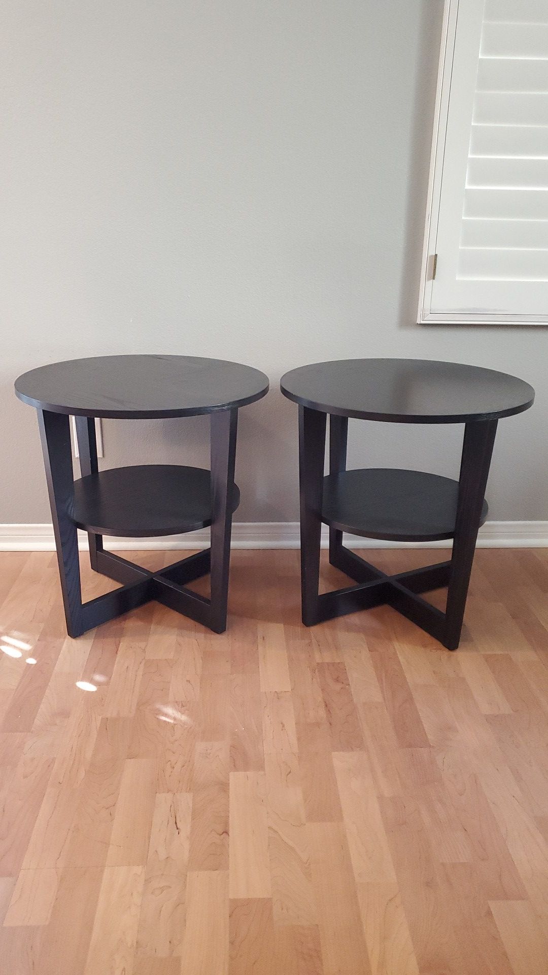 2 IKEA Side Tables Dark Brown 60 for both! for Sale in Irvine, CA