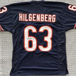 Jay Hilgenberg Signed Chicago Bears Custom Pro Style Jersey JSA COA