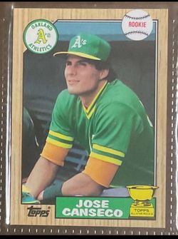 1987 topps Jose Canseco rookie card.
