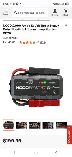 Noco 2000a jump starter