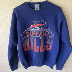 Vintage Buffalo Bills NFL Logo 7 Made In USA Blue Sweatshirt Men’s Medium