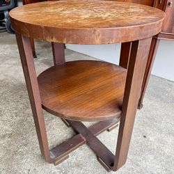 1930’s Walnut Art Deco Pedestal Table