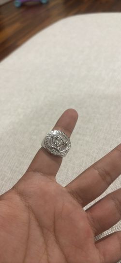 Silver versace ring