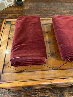 2 Velvet Drapery Panels 52” x 96” $100