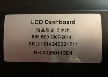 Digital LCD Dashboard for mini coopers