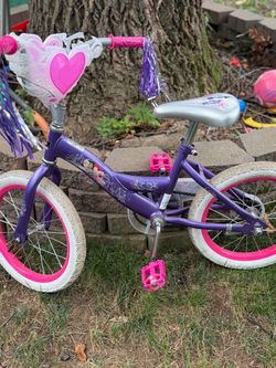 Disney Princess Kids Bike Purple and Pink