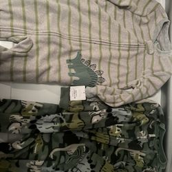 New 2t Fleece Footed Winter Pajamas Boys Toddler Baby Clothing With Tags 