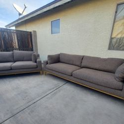 Gray Couch And Loveseat (WILL DELIVER)