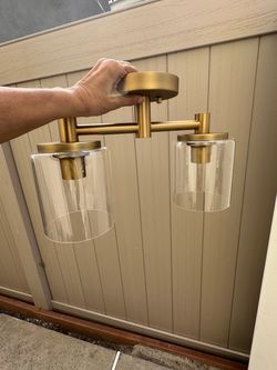 New in Box Pathson Brass Double Ceiling Light