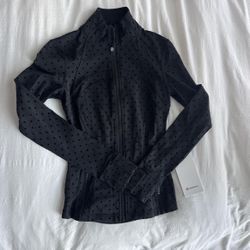 Lululemon Define Nulu Jacket Polka Flocked Size 4