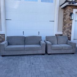 Grey Couch & Loveseat