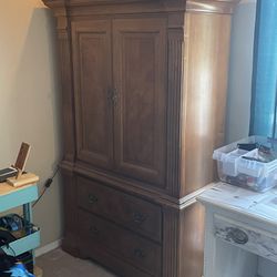 King bed frame and Armoire   
