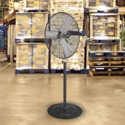XtremepowerUS Pro-Series 30" inch High Velocity Telescoping Standing Shop Fan Adjustable Height Fan 3-Speed Control CFM 7600, Black
