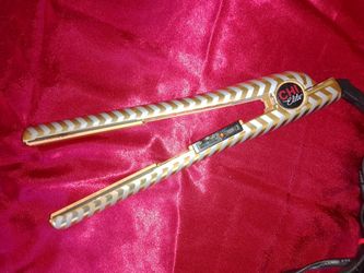 CHI Elite 1" Ceramic Flat Iron Straightener - Gold Chevron