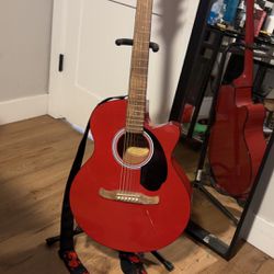Red Fender Guitar