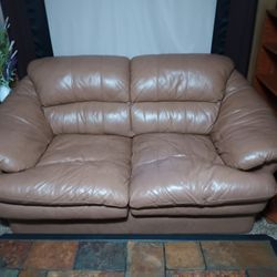 Leather Recliner And Loveseat 