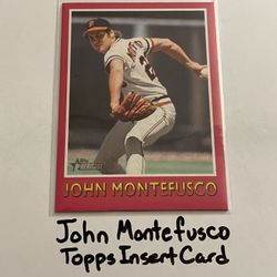 John Montefusco San Francisco Giants Pitcher Topps Short Print Insert Card. 