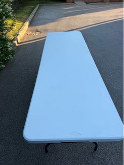 COSCO 8' Fold-In-Half Blow Molded Banquet Table